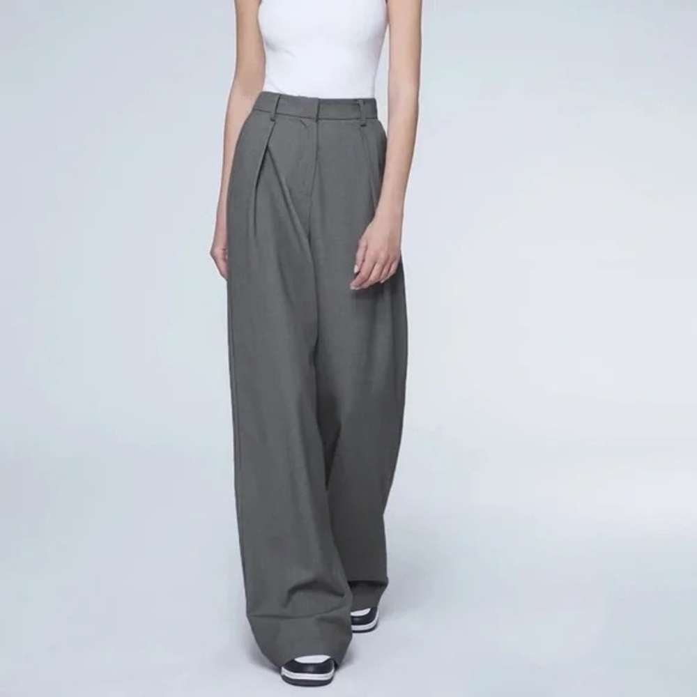 Commense Gray Wide-Leg Trousers